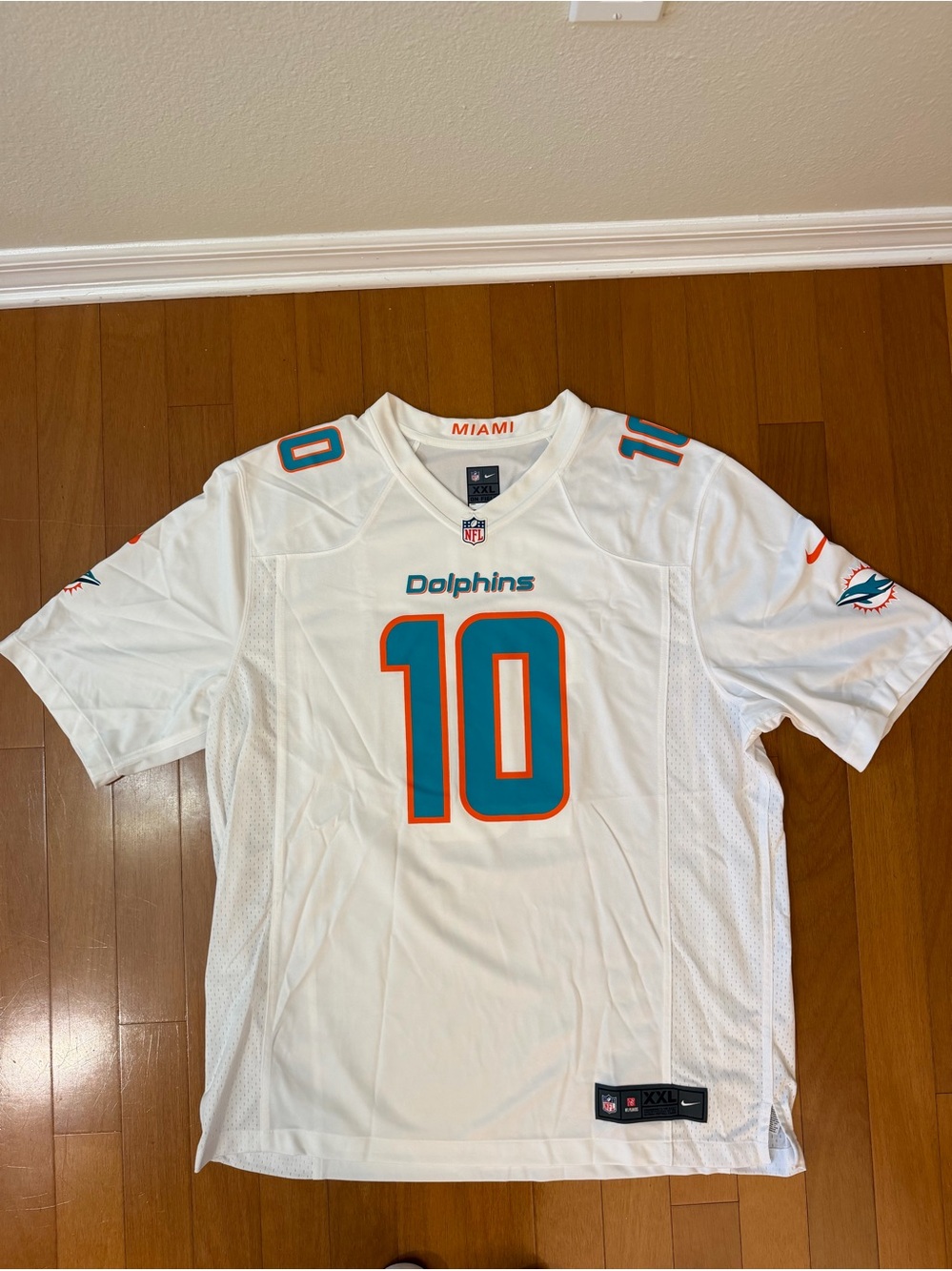 Nike Miami Dolphins Tyreek Hill #10 NFL On Field Jersey White Size 2XL Mens NWOT - Picture 2 of 11